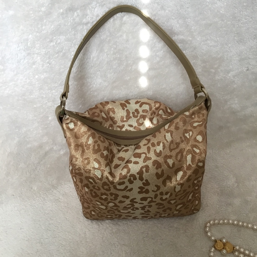 Animal print shimmering cheetah print One handle Shoulder Hobo bag